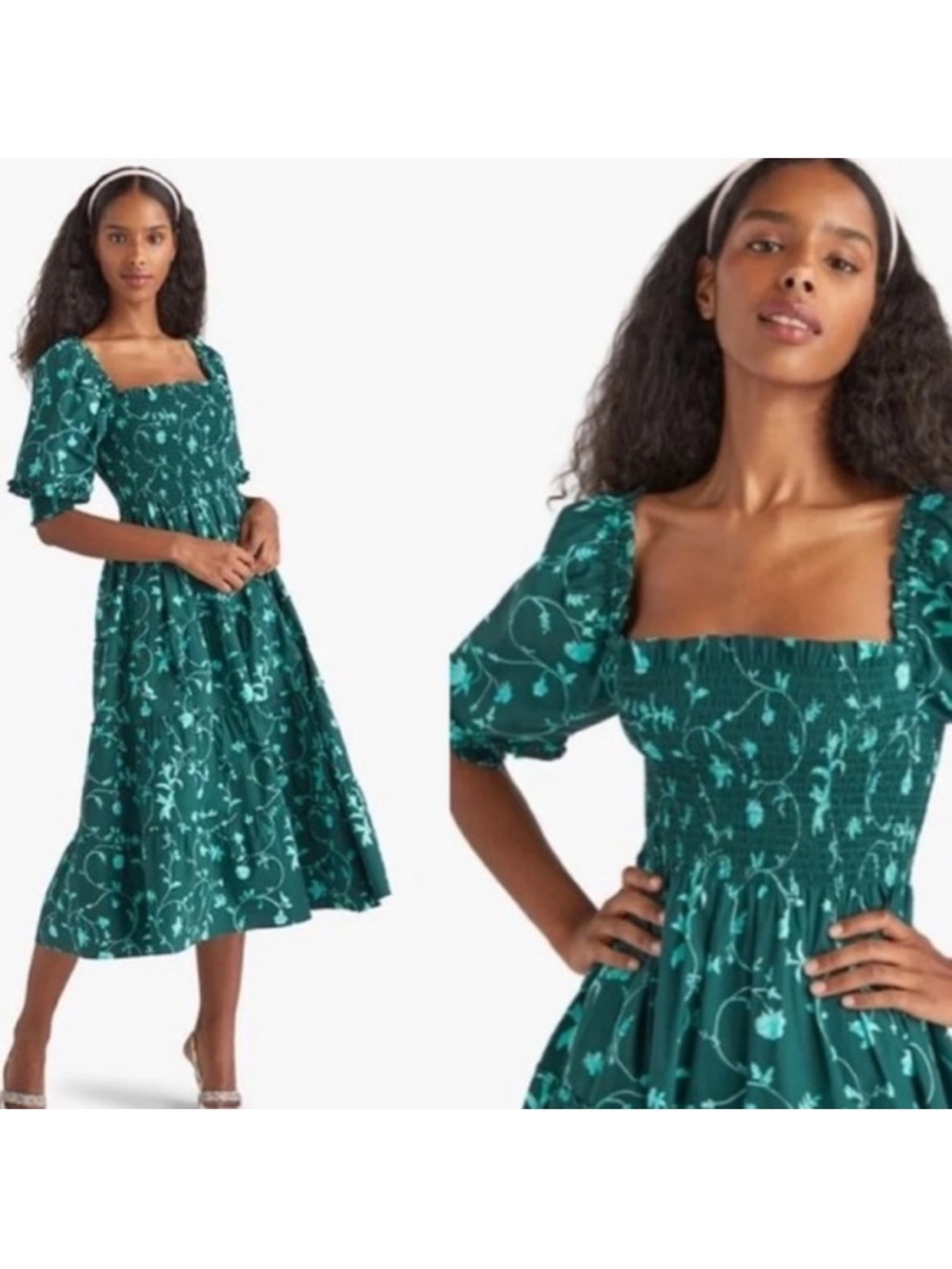 Hill House Botanical Emerald Nesli Dress